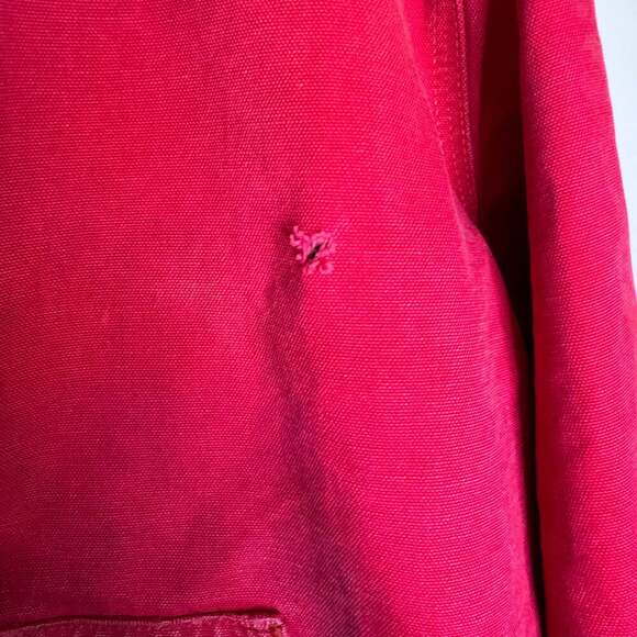 Vintage Y2K Carhartt red active hooded work wear jacket - Picture 7 of 14